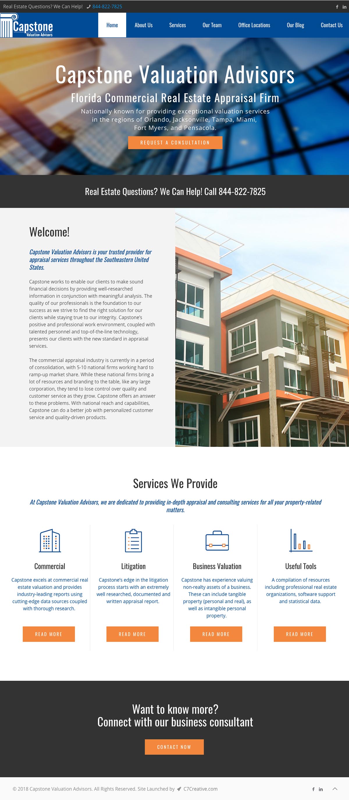 Capstone Website Design Jacksonville Florida-C7 Creative